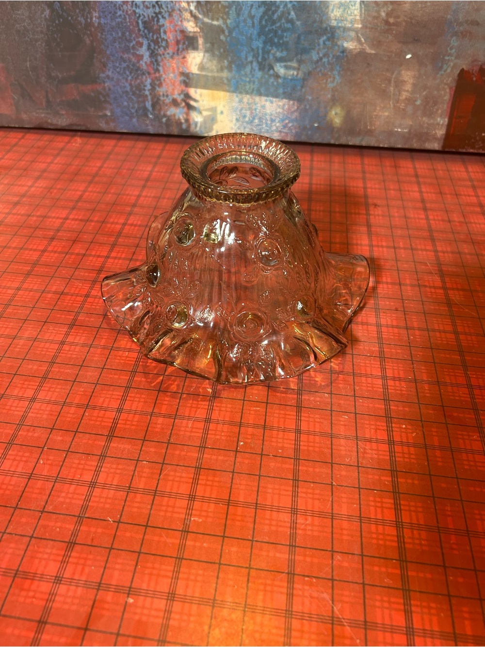 Fenton/Amethyst Cabbage Dusty Rose Fairy Lamp Shade